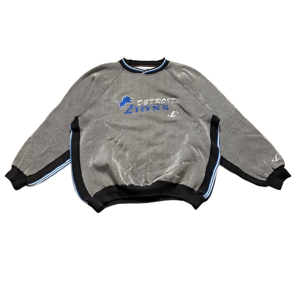 Vintage Detroit Lions Logo Athletic NFL Pro Line Black Crewneck Sweatshirt